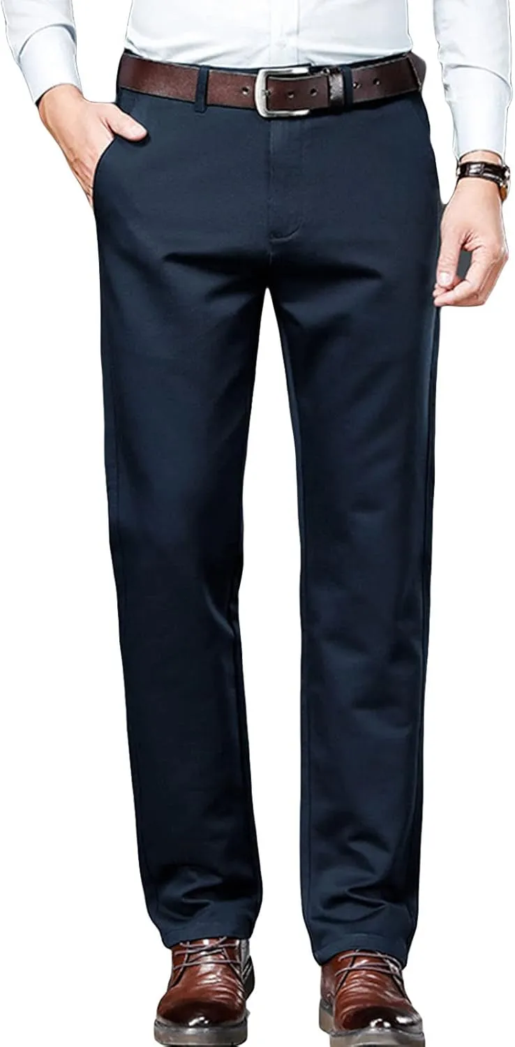 JEShifangjiusu Men's Stretch Dress Pants Slim Fit Skinny Suit Pant Business Flex Flat Front Pant Wrinkle-Resistant Chino Pant (29,Blue), Blue, 29