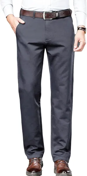JEShifangjiusu Men's Stretch Dress Pants Slim Fit Skinny Suit Pant Business Flex Flat Front Pant Wrinkle-Resistant Chino Pant (30,Grey), Grey, 30
