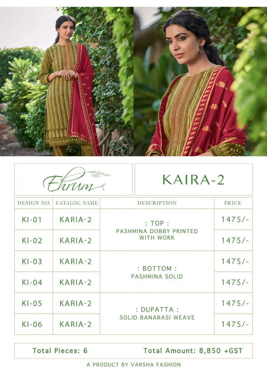 Kaira Vol 2 Presents Varsha Pashmina Printed Fancy Designer Salwar Suits