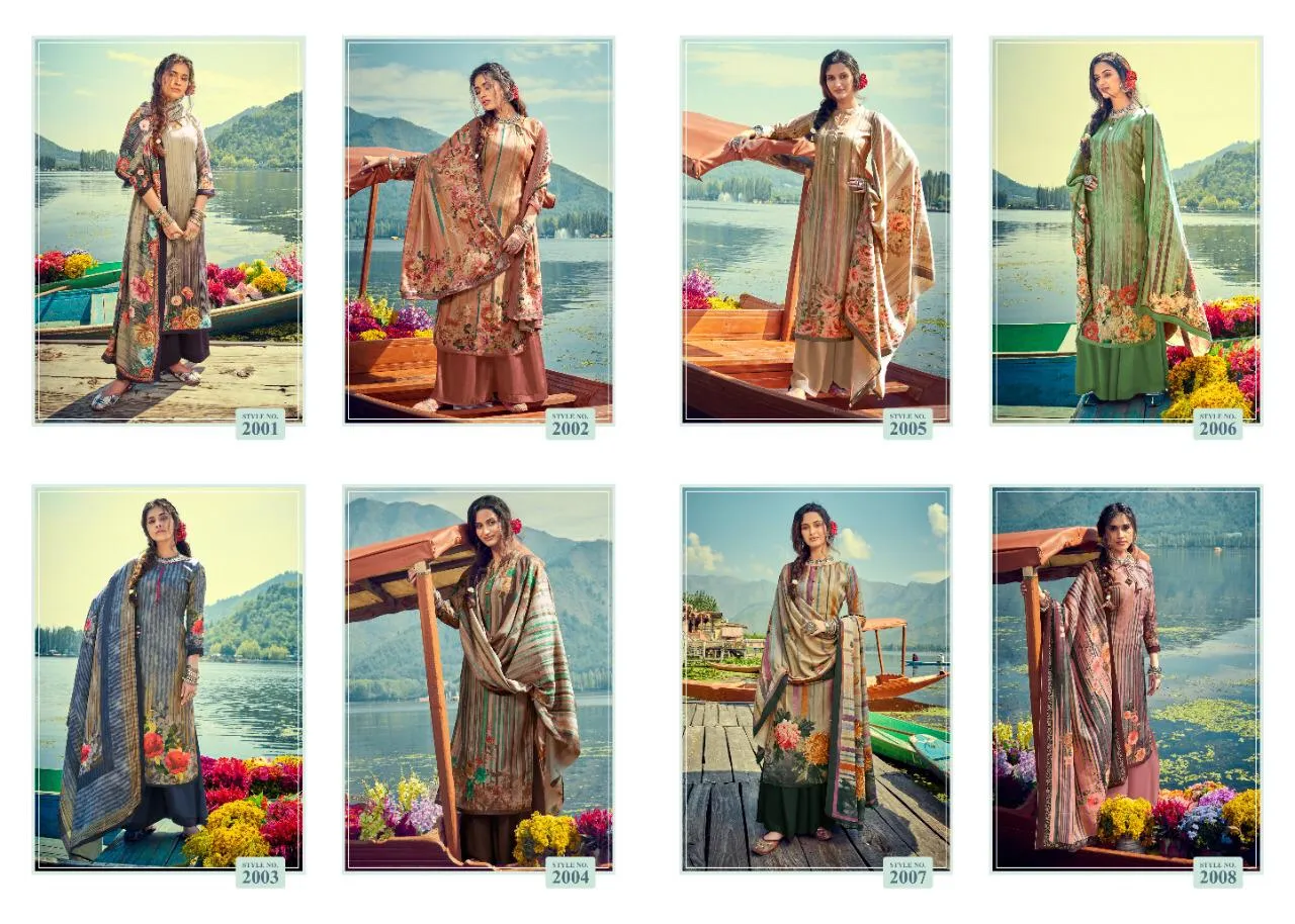 Kalahansh Presents Saamiah Pashmina Printed Casual Wear Salwar Kameez