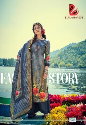 Kalahansh Presents Saamiah Pashmina Printed Casual Wear Salwar Kameez
