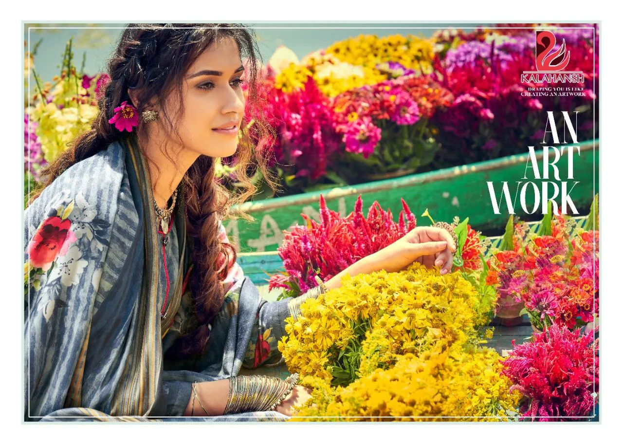 Kalahansh Presents Saamiah Pashmina Printed Casual Wear Salwar Kameez