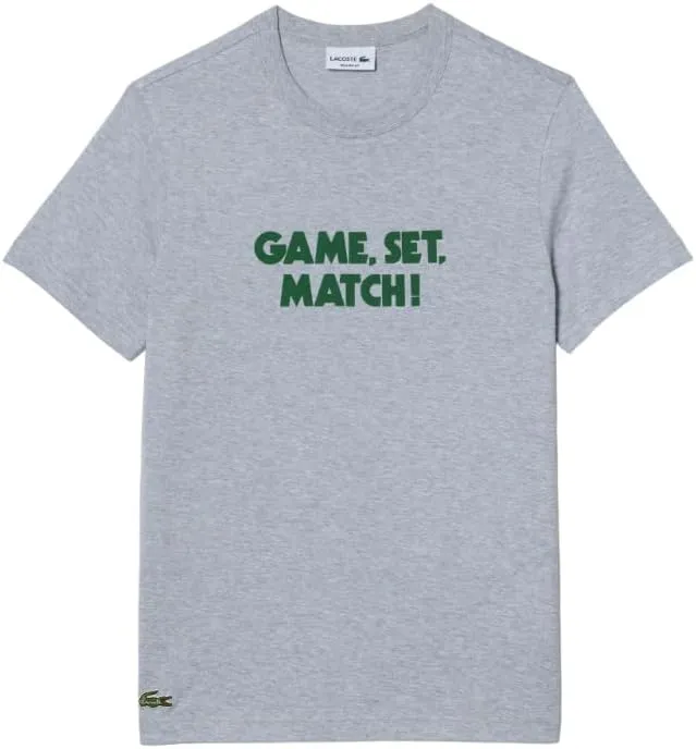Lacoste Short Sleeve Relaxed Fit Tee Shirt W/Crocodile Wording