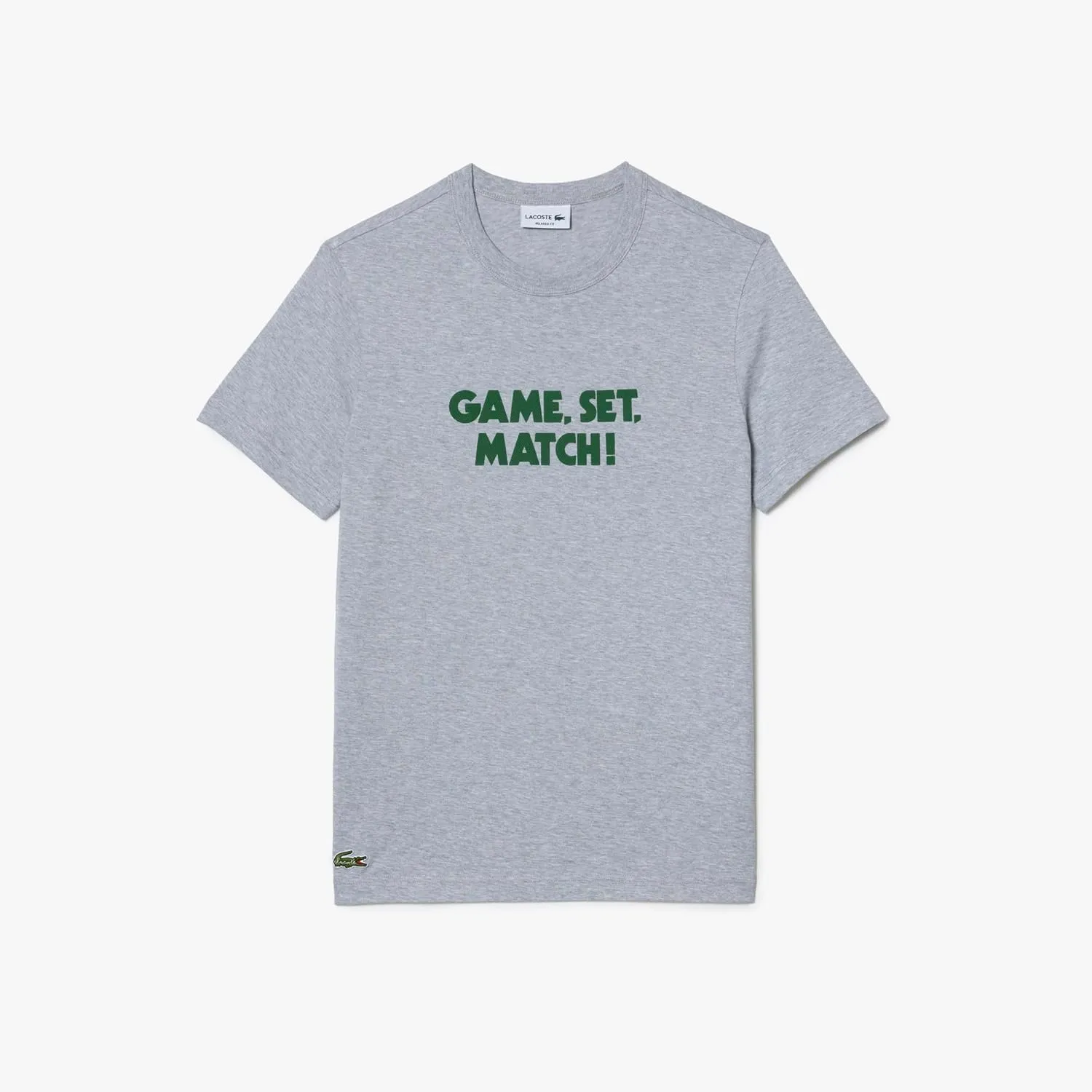 Lacoste Short Sleeve Relaxed Fit Tee Shirt W/Crocodile Wording