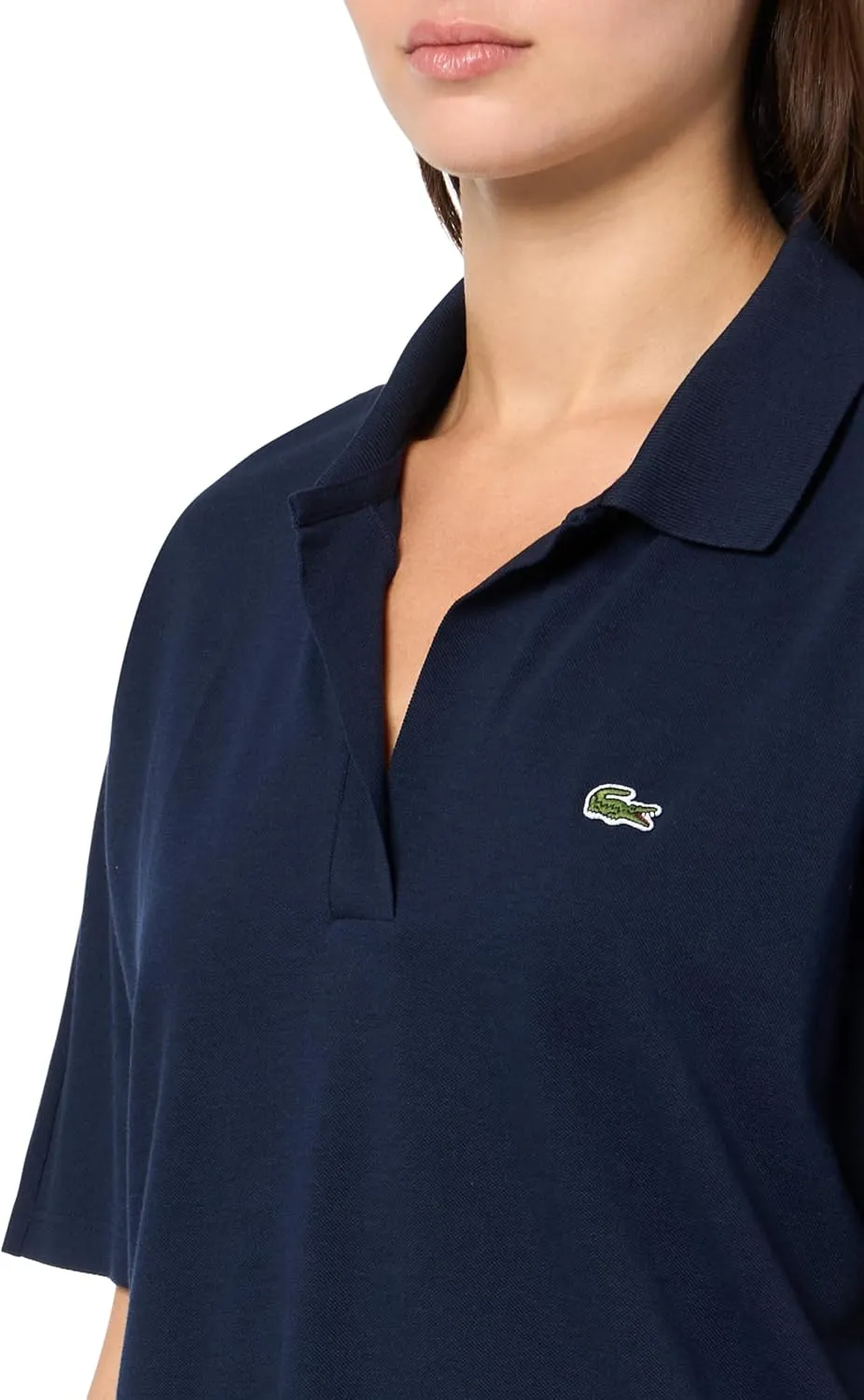 Lacoste Women's Relaxed Fit Fluid Pique Polo Shirt
