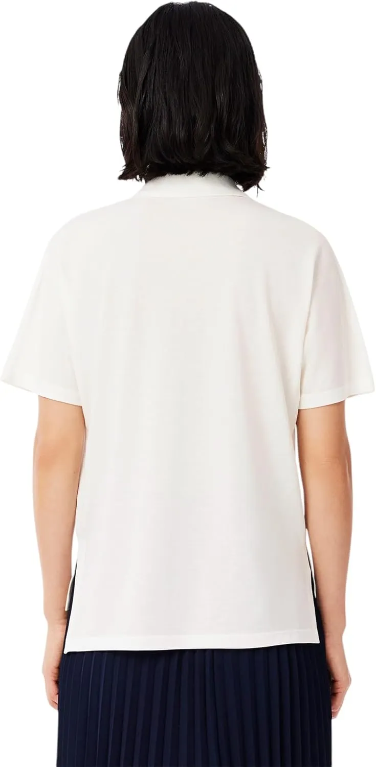 Lacoste Women's Relaxed Fit Fluid Pique Polo Shirt