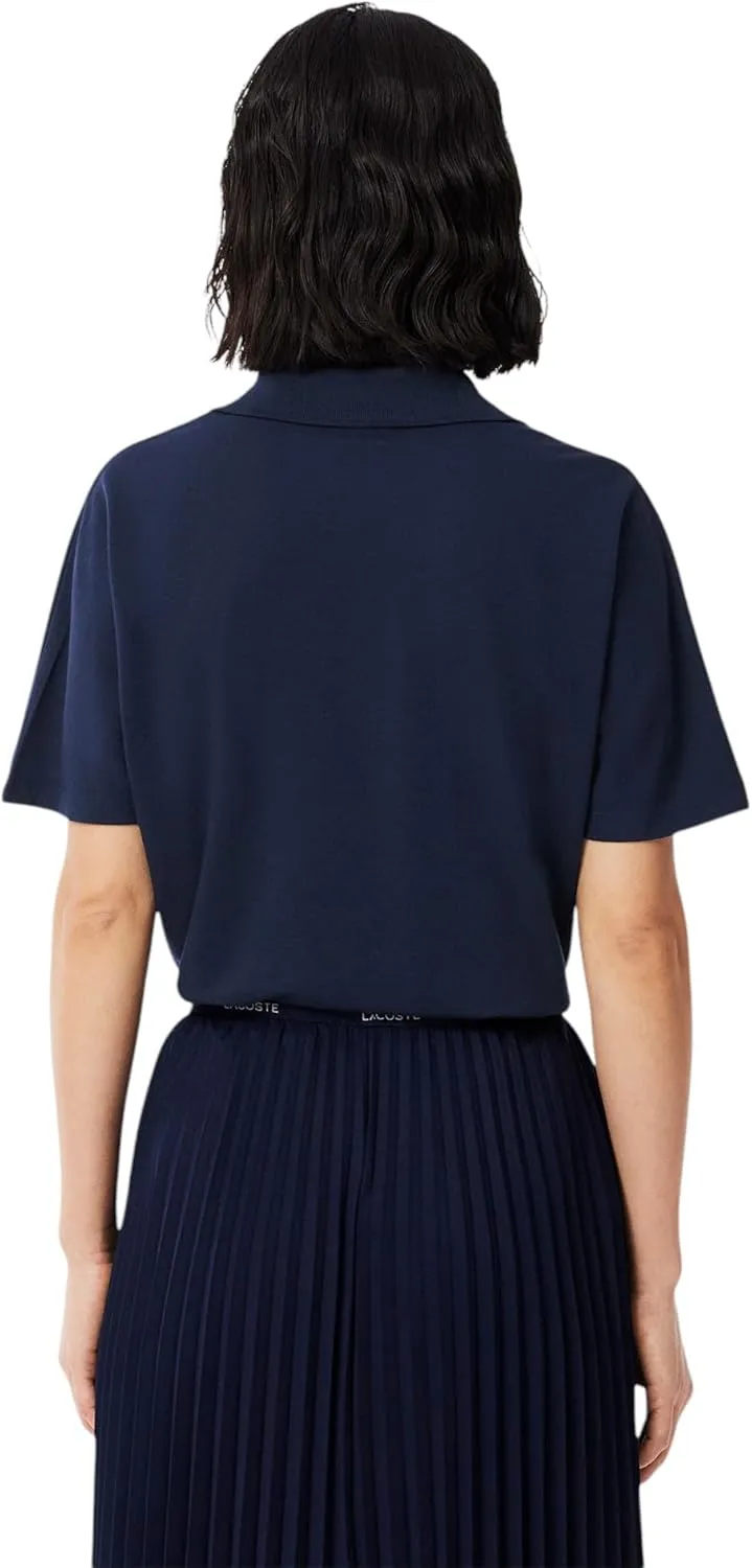Lacoste Women's Relaxed Fit Fluid Pique Polo Shirt
