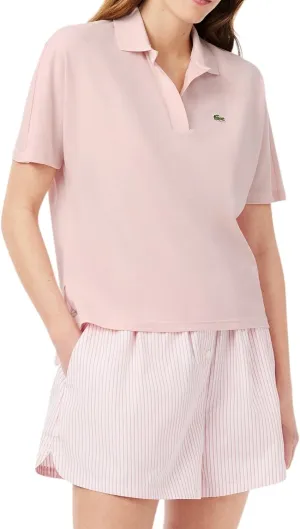 Lacoste Women's Relaxed Fit Fluid Pique Polo Shirt