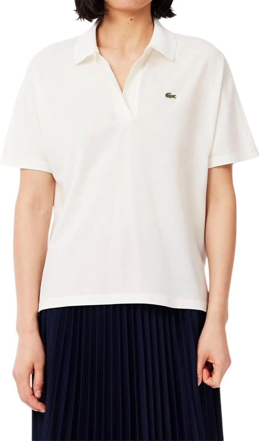 Lacoste Women's Relaxed Fit Fluid Pique Polo Shirt