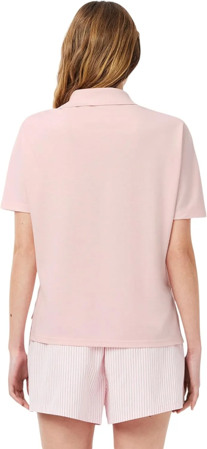 Lacoste Women's Relaxed Fit Fluid Pique Polo Shirt
