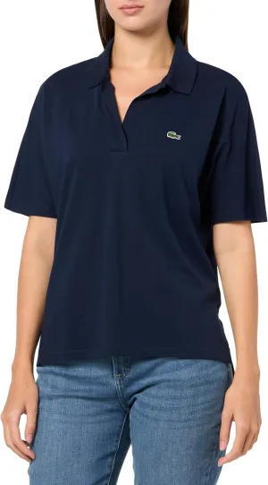 Lacoste Women's Relaxed Fit Fluid Pique Polo Shirt