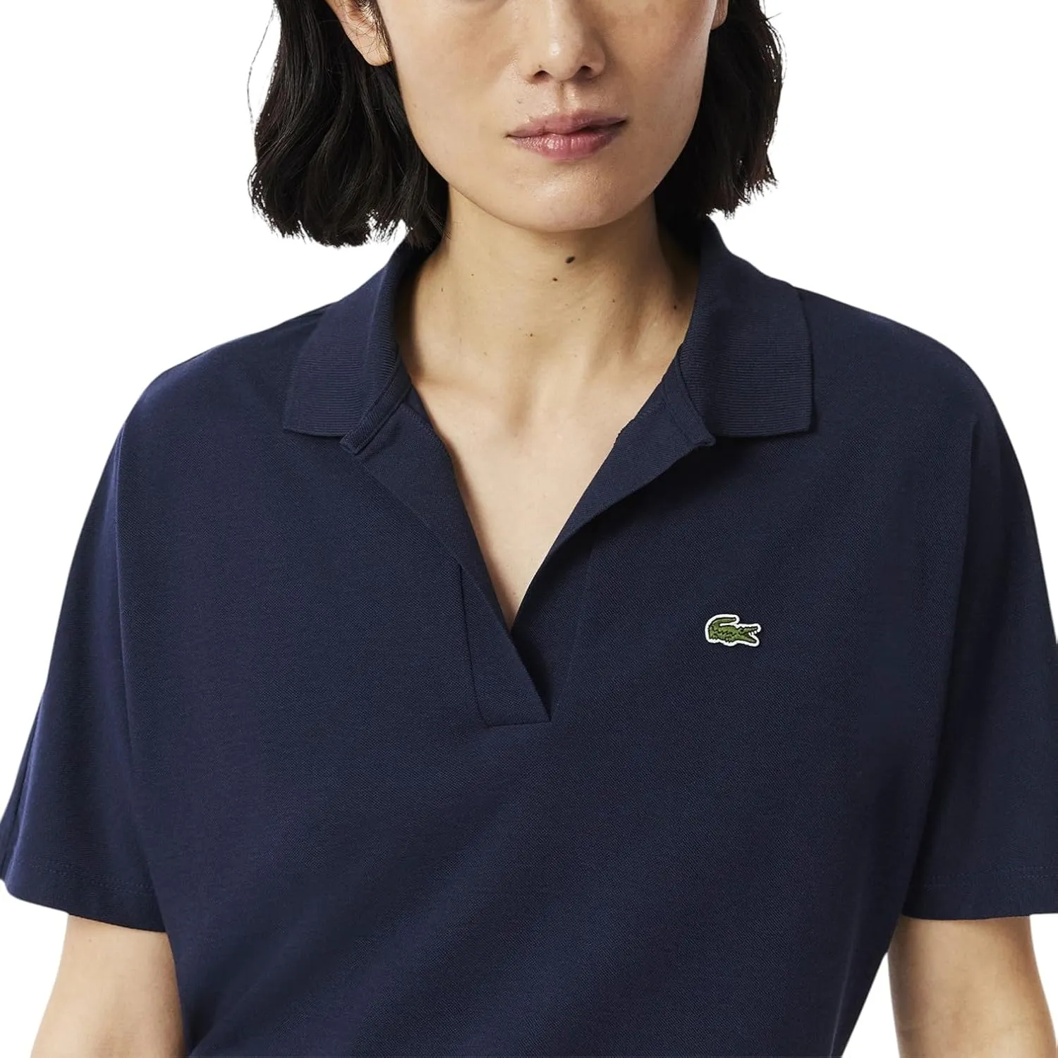 Lacoste Women's Relaxed Fit Fluid Pique Polo Shirt