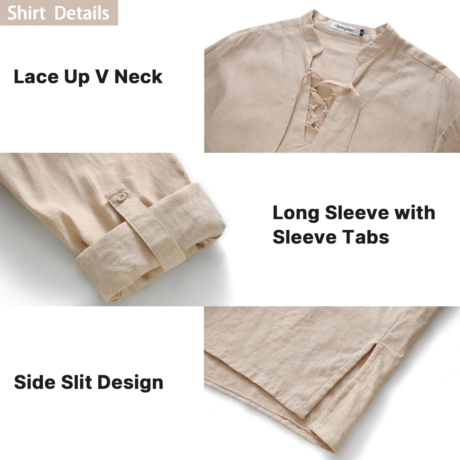 Lamgool Mens 2 Pieces Cotton Linen Set Long Sleeve Shirts Casual Drawstring Yoga Pants Summer Beach Wedding Outfits