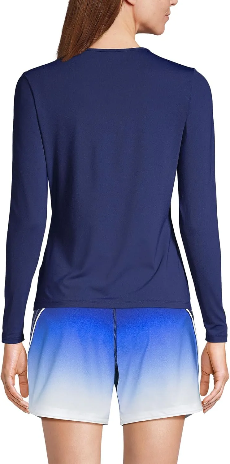 Lands' End Women's Long Sleeve Relaxed UPF 50 Rash Guard