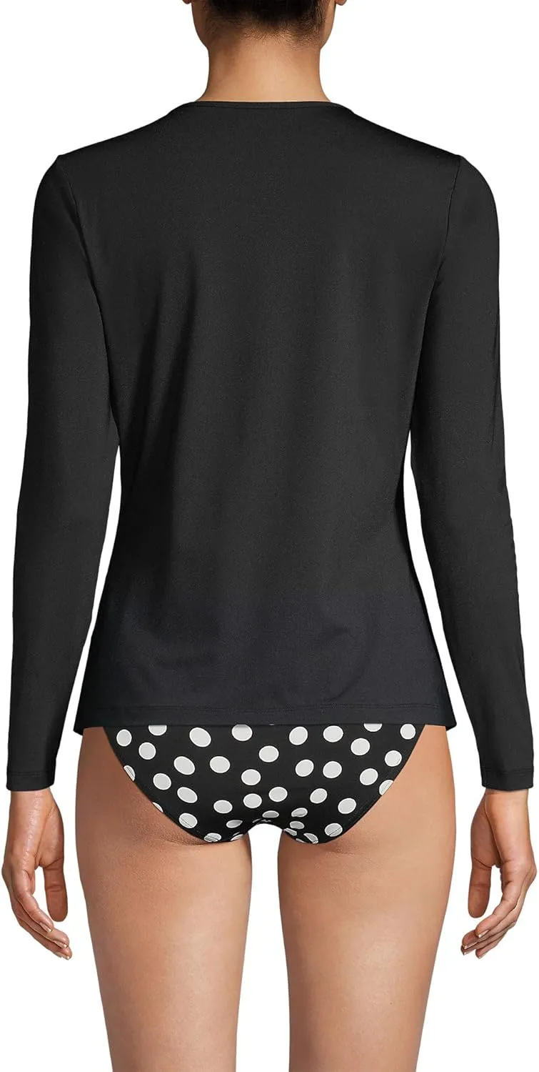 Lands' End Women's Long Sleeve Relaxed UPF 50 Rash Guard