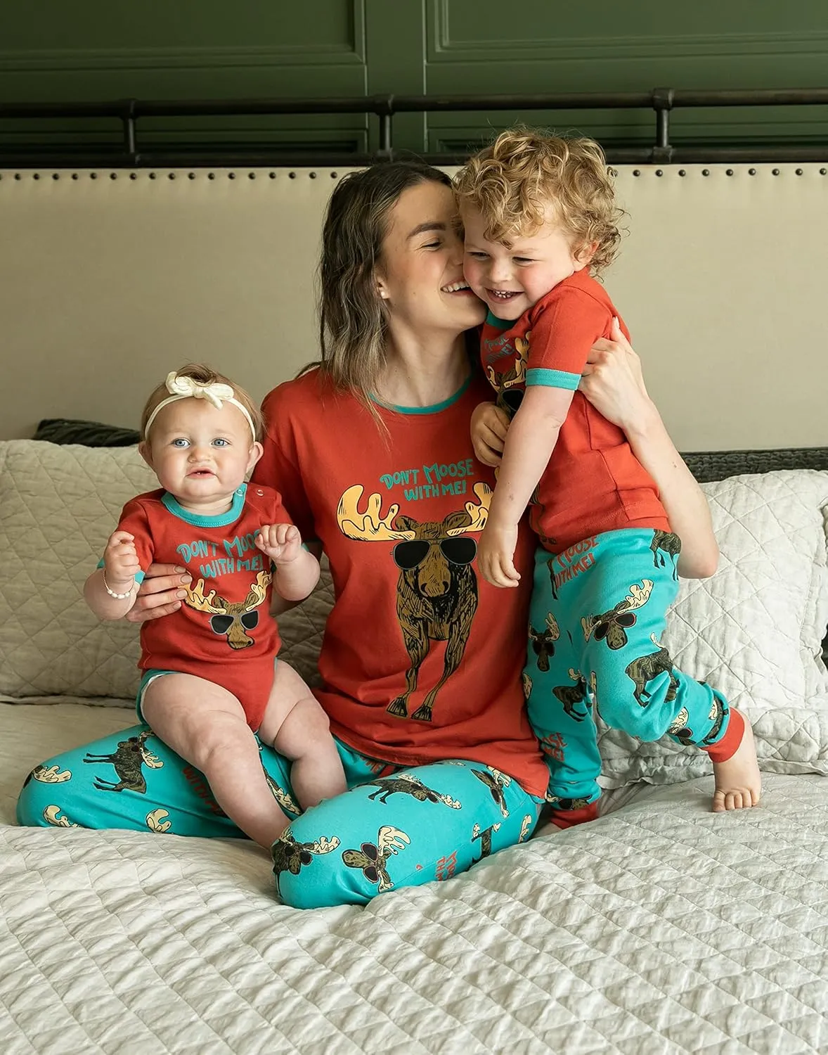 Lazy One Women's Pajama Set, Short Sleeves with Cute Prints, Relaxed Fit