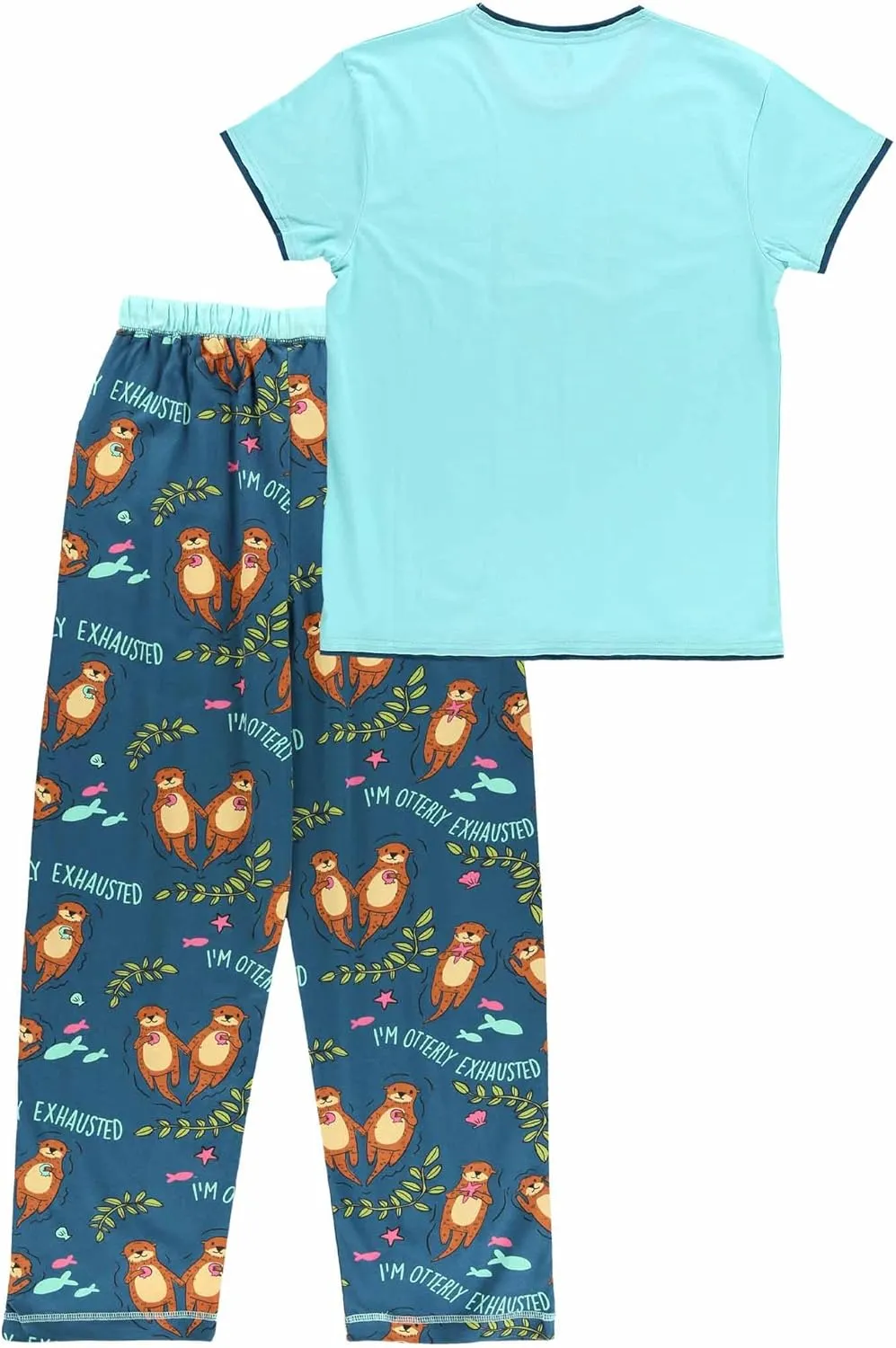 Lazy One Women's Pajama Set, Short Sleeves with Cute Prints, Relaxed Fit