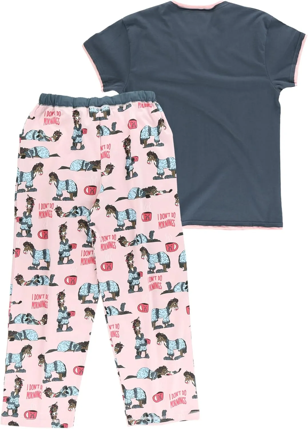 Lazy One Women's Pajama Set, Short Sleeves with Cute Prints, Relaxed Fit