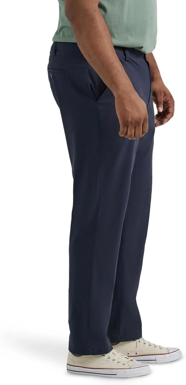 Lee Men's Big & Tall Extreme Motion Flat Front Relaxed Taper Pant