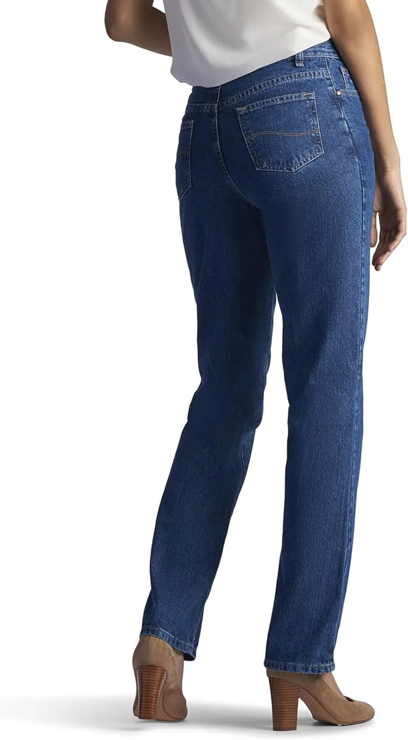 Lee Women's Petite Relaxed Fit All Cotton Straight Leg Jean