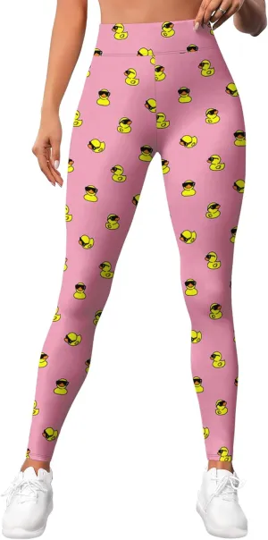 Leggings for Women Funny Printed Gym Womens Yoga Pants Floral Legging Flower Prints, Small