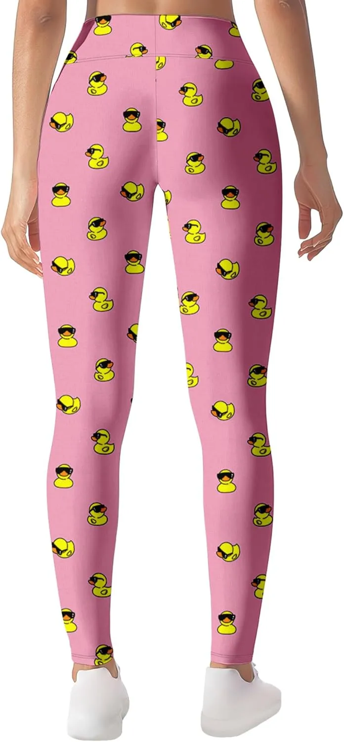 Leggings for Women Funny Printed Gym Womens Yoga Pants Floral Legging Flower Prints, Small