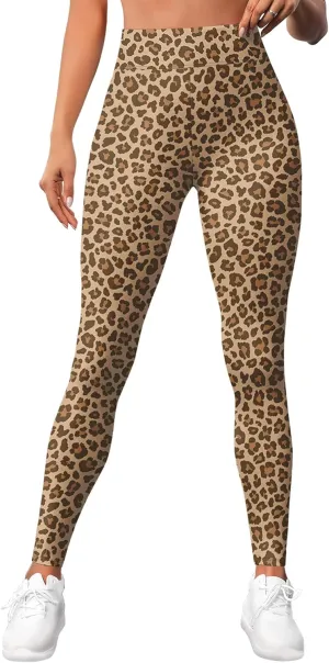Leggings for Women Funny Printed Gym Womens Yoga Pants Floral Print Legging Flower Athletic Running Pant
