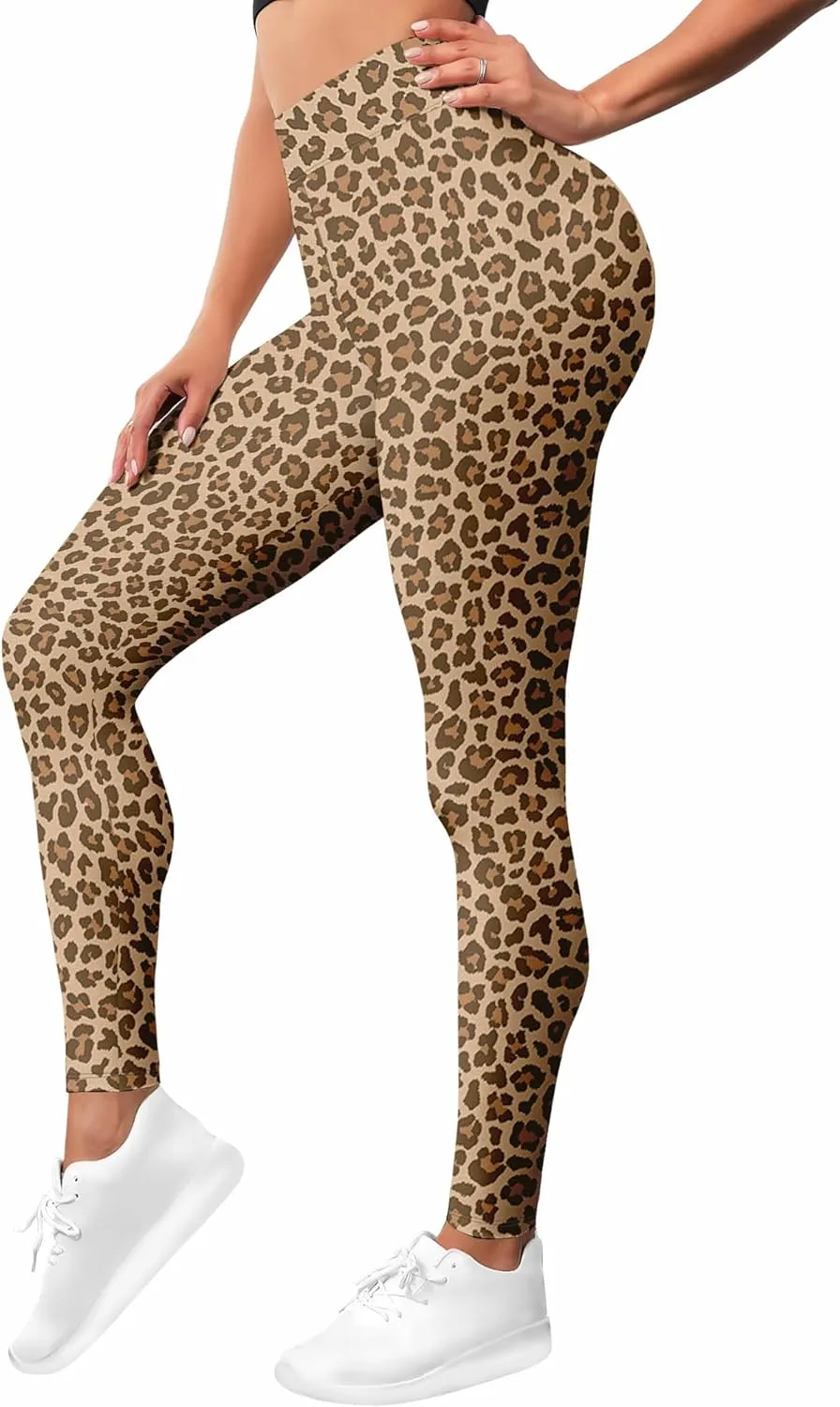 Leggings for Women Funny Printed Gym Womens Yoga Pants Floral Print Legging Flower Athletic Running Pant