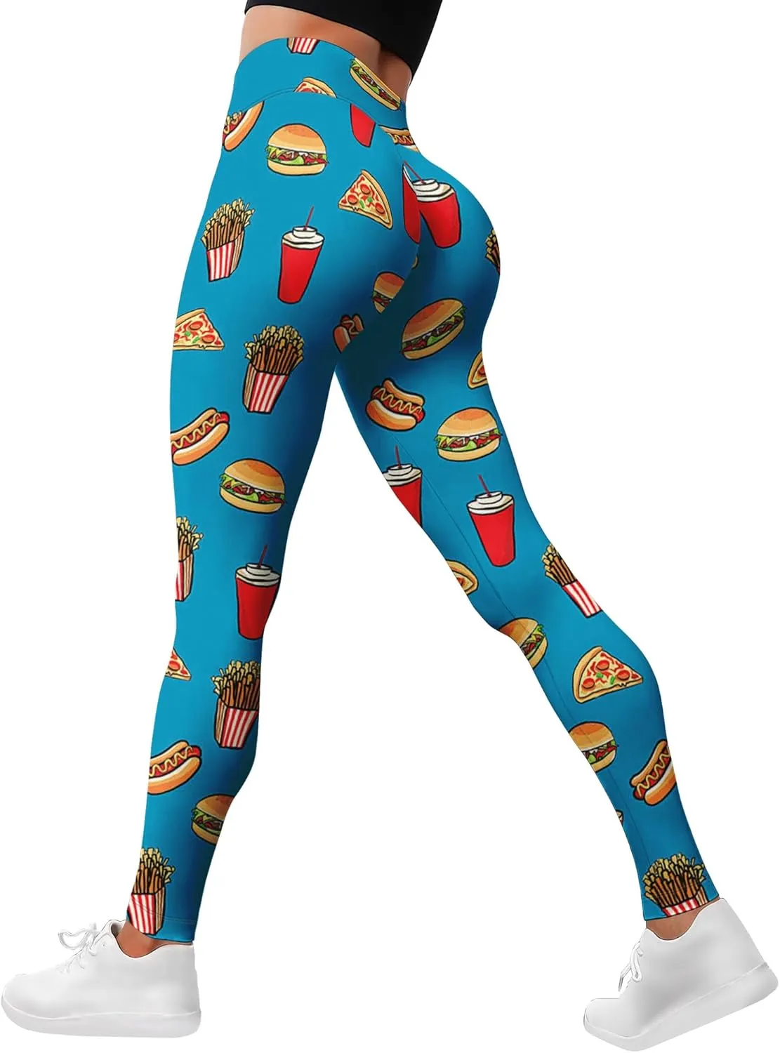 Leggings for Women Printed Funny Gym Womens Yoga Pants Hot Dog Legging Athletic Pant