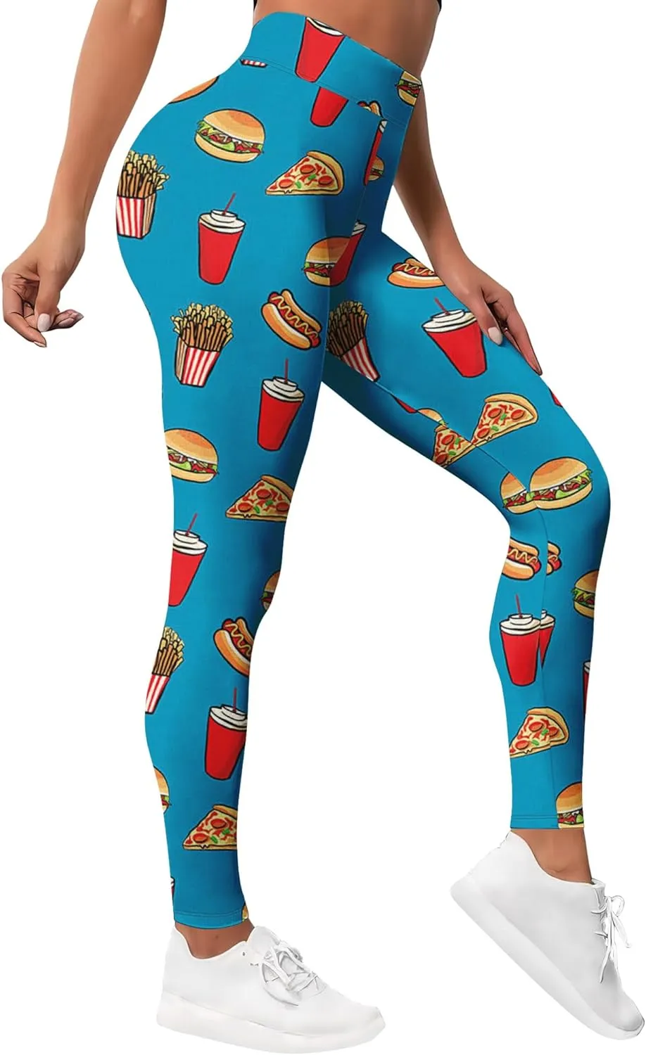 Leggings for Women Printed Funny Gym Womens Yoga Pants Hot Dog Legging Athletic Pant