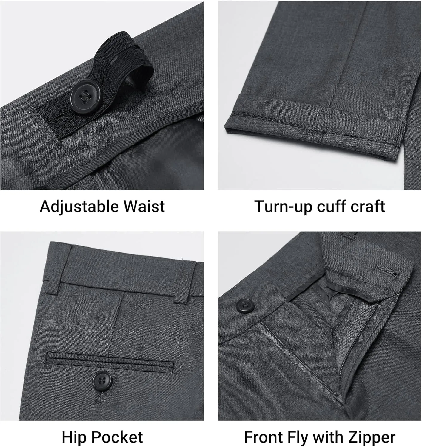 Marvelous World Boys' 5-Piece Formal Vest Suit Set, Vest, Pants, Dress Shirt, Tie and Bowtie