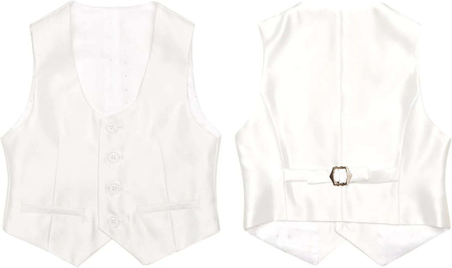 Marvelous World Boys' 5-Piece Formal Vest Suit Set, Vest, Pants, Dress Shirt, Tie and Bowtie