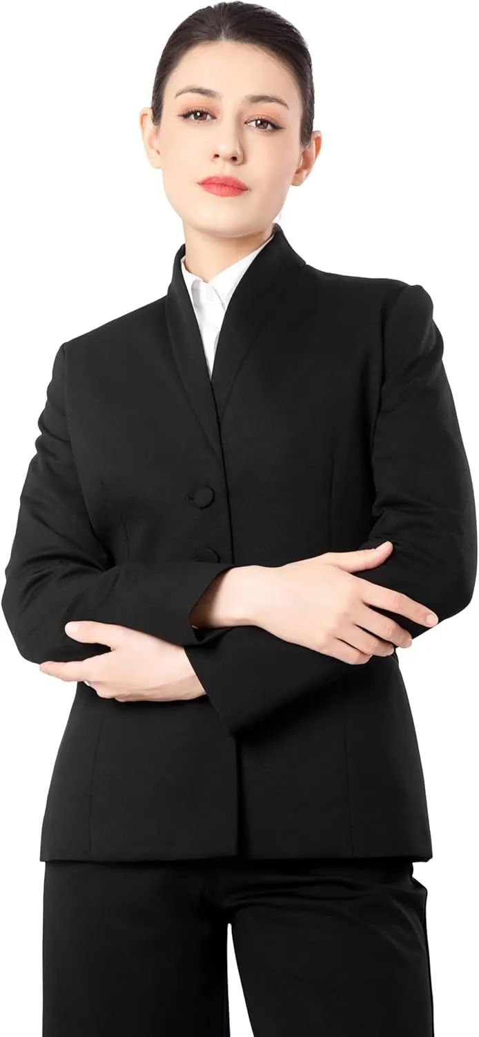 Marycrafts Women's Business Outfit Blazer Wide Leg Pant Suits Set for Work
