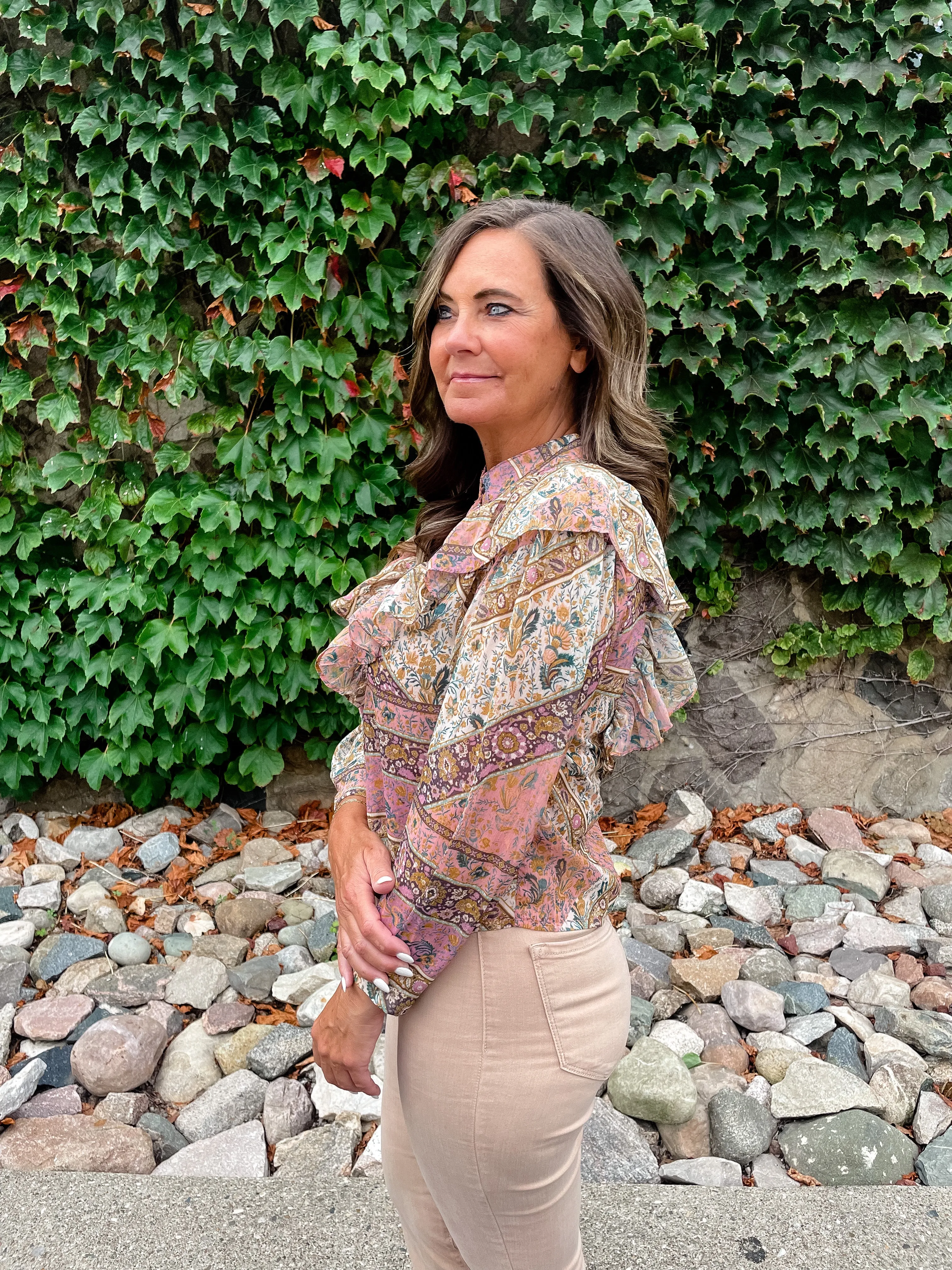 Mauve Floral Blouse
