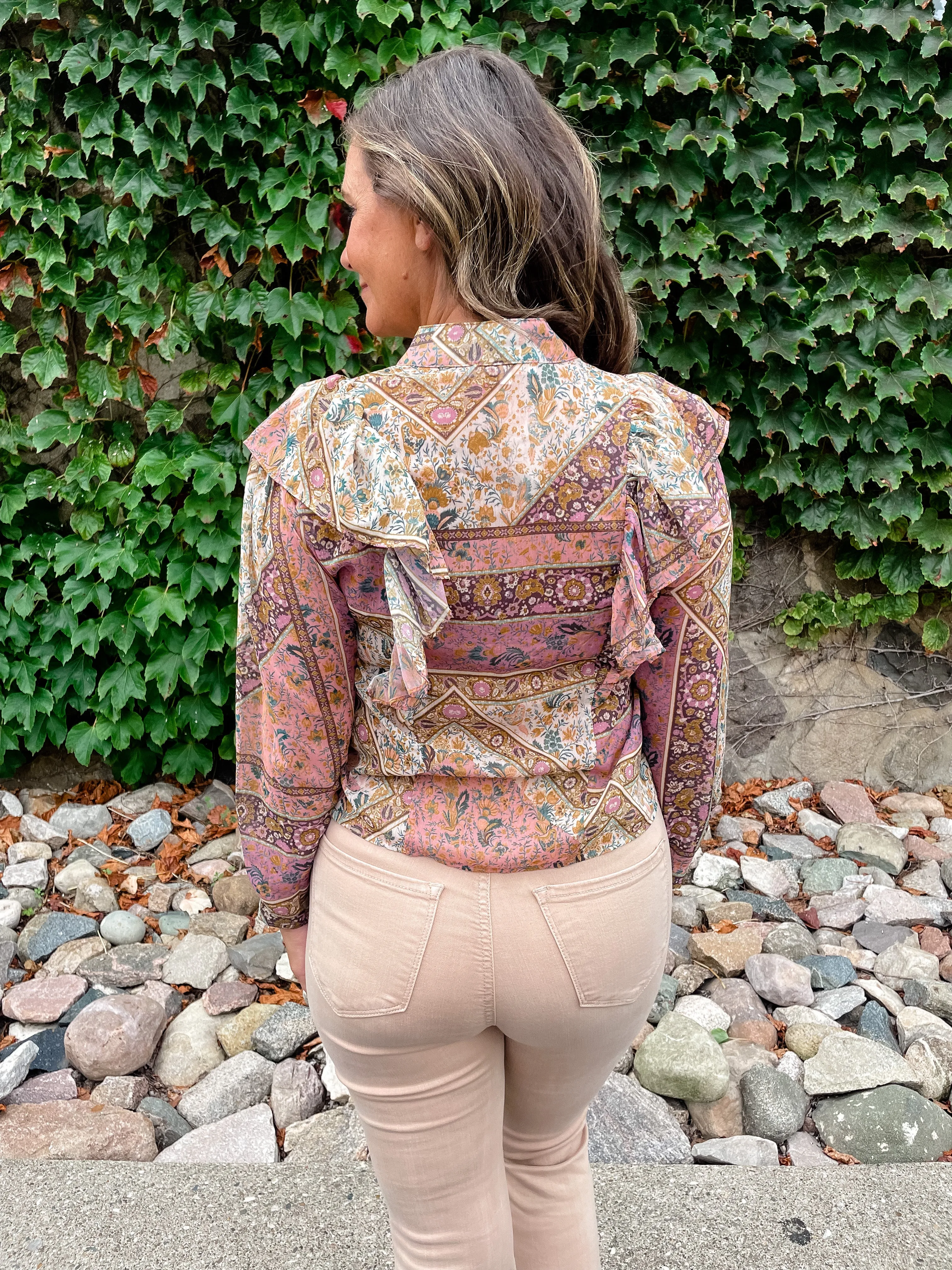 Mauve Floral Blouse