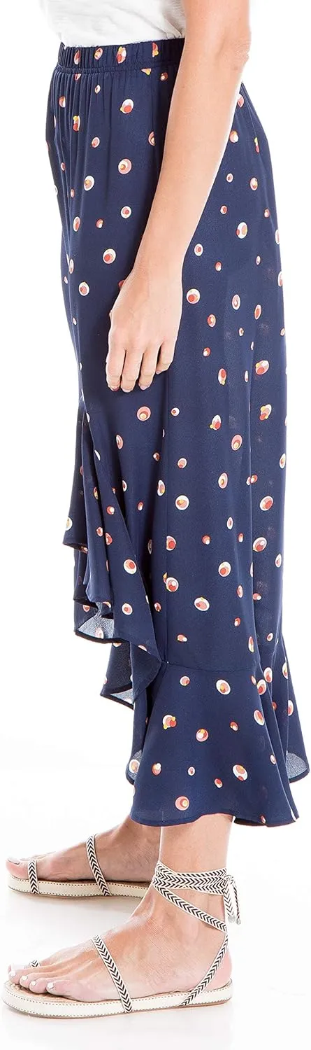 Max Studio Women's Floral Print Ruffle Hem Maxi Skirt