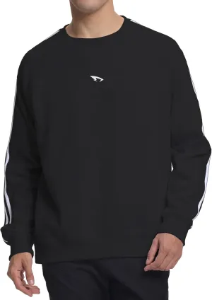 Mens Athletic Fleece Crewneck Sweatshirt Cotton-Blend Long Sleeve Casual Pullover Loose Fit Workout Sweat Shirts