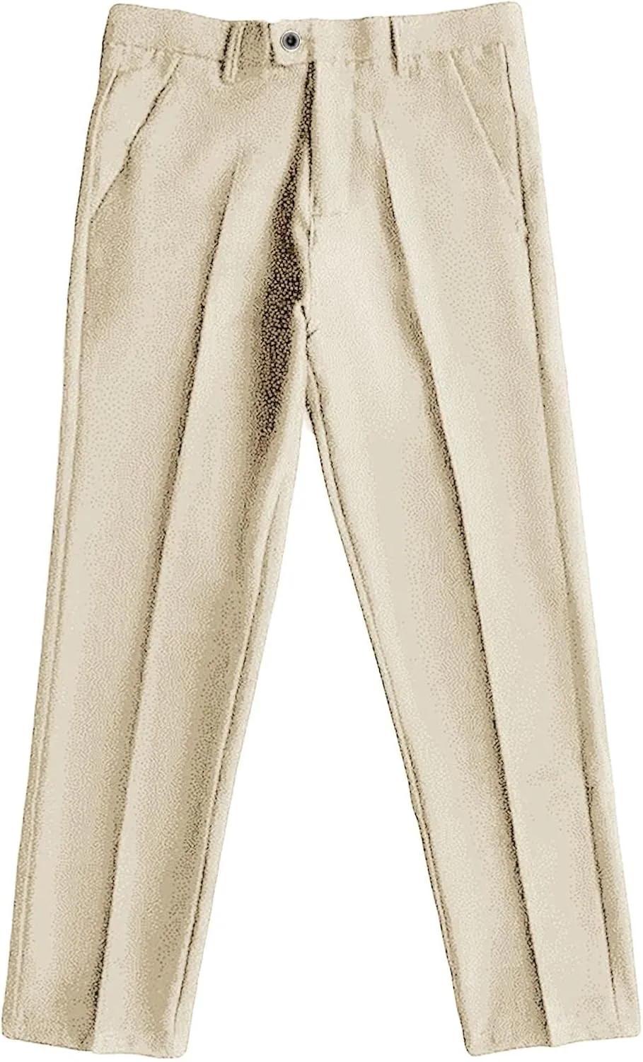 Men's Business Suit Pants Casual Pants Slim Fit Flex Flat Front Pant Stretch Tapered Chino Pants Trousers (38,Khaki)
