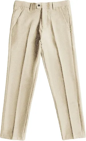 Men's Business Suit Pants Casual Pants Slim Fit Flex Flat Front Pant Stretch Tapered Chino Pants Trousers (38,Khaki)