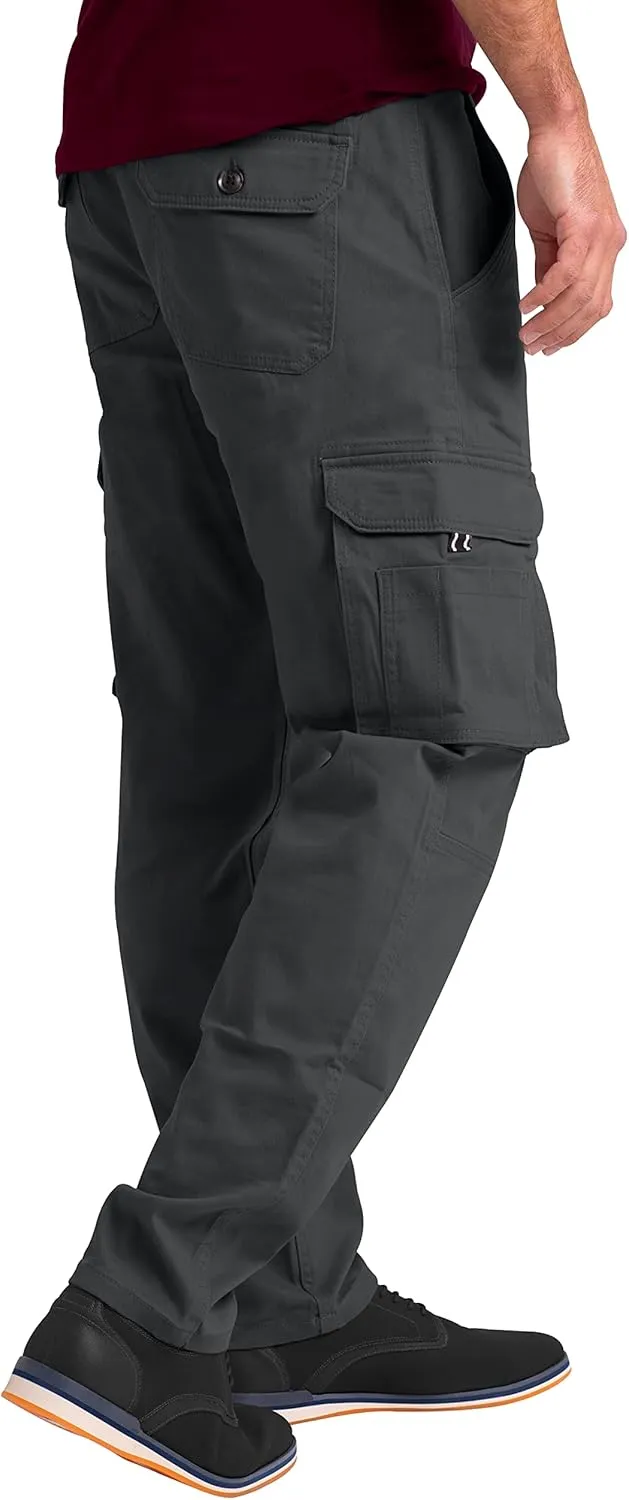 Mens Cargo Pants Stretch Flex Heavy Duty 12 Pockets Outdoor Hiking Security Relaxed Fit Wild Work Utility Pants