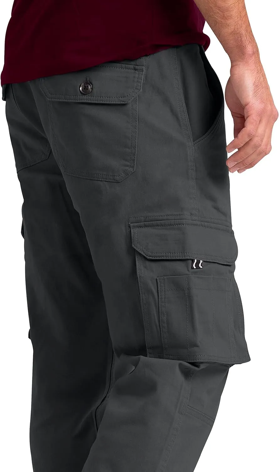Mens Cargo Pants Stretch Flex Heavy Duty 12 Pockets Outdoor Hiking Security Relaxed Fit Wild Work Utility Pants