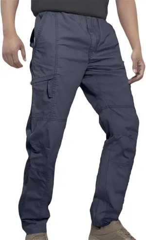 Men's Casual Cargo Pants Straight-Leg Slim Fit Pants
