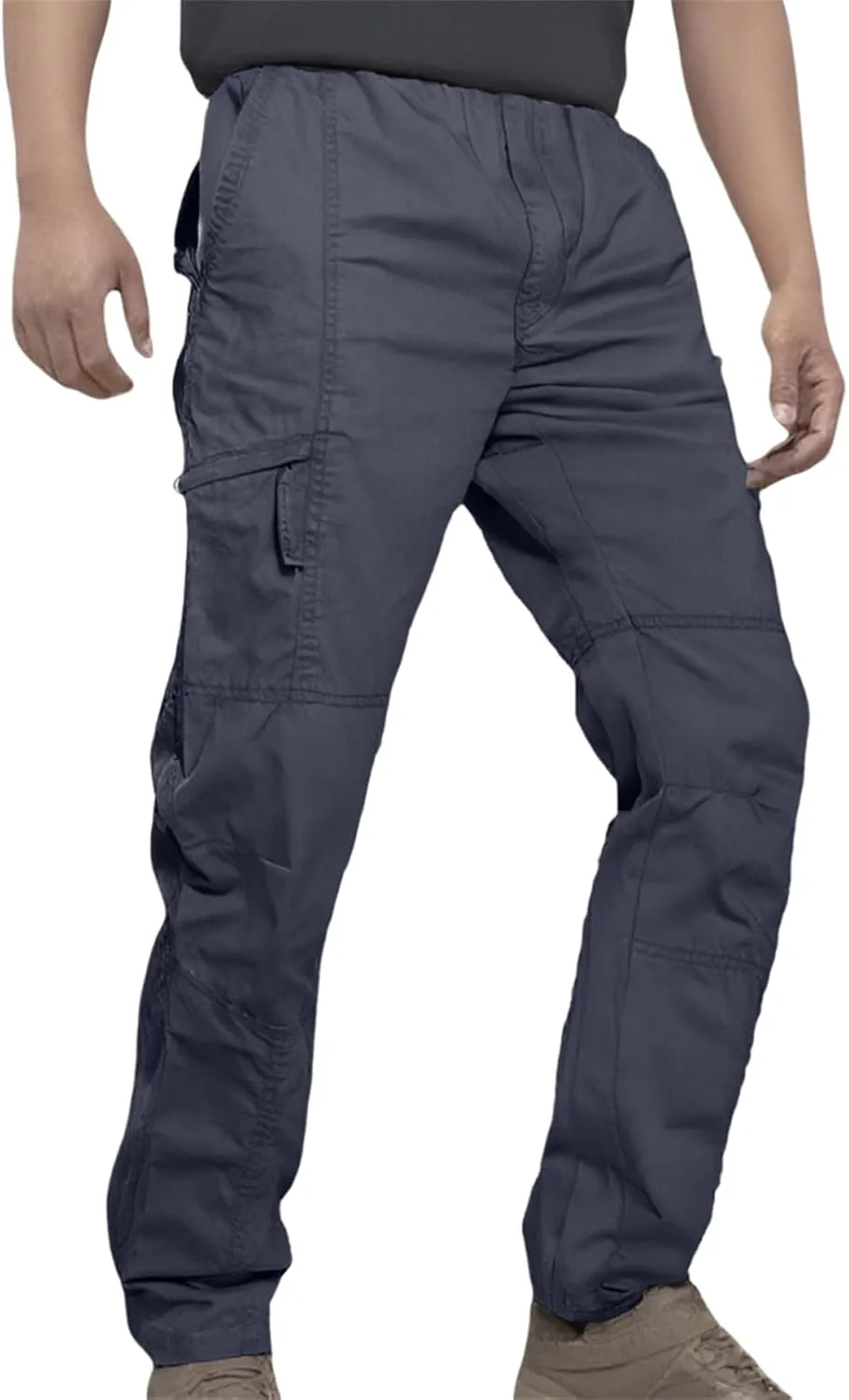 Men's Casual Cargo Pants Straight-Leg Slim Fit Pants