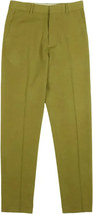 Men's Flat Front Straight Fit Dress Pant Casual Skinny Stretch Chinos Pants Slim Fit Business Pant with Pocket (34,Green)