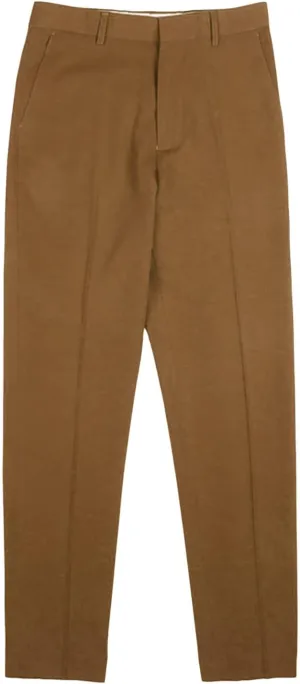 Men's Flat Front Straight Fit Dress Pant Casual Skinny Stretch Chinos Pants Slim Fit Business Pant with Pocket (36,Brown)