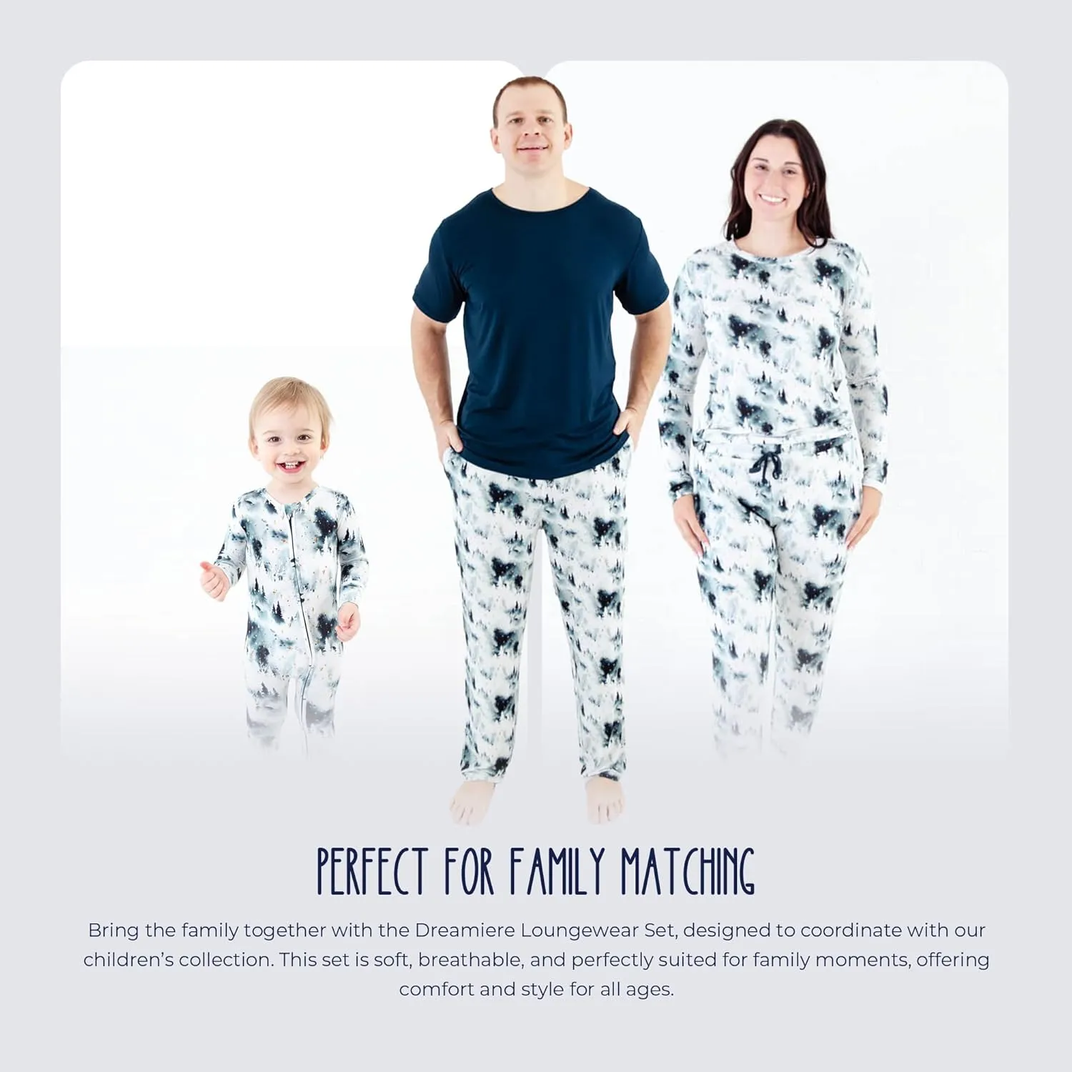 Men's Short Sleeve Loungewear Set - Soft Stretchy Fabric, Relaxed Fit, Eco-Friendly, Perfect for Family Matching