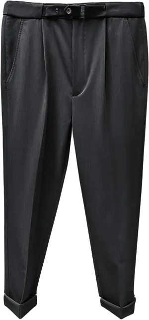 Men's Slim Fit Dress Pant Stretch Flat Front Traveler Long Pant Fashion Casual Business Chino Pants (30,Black)