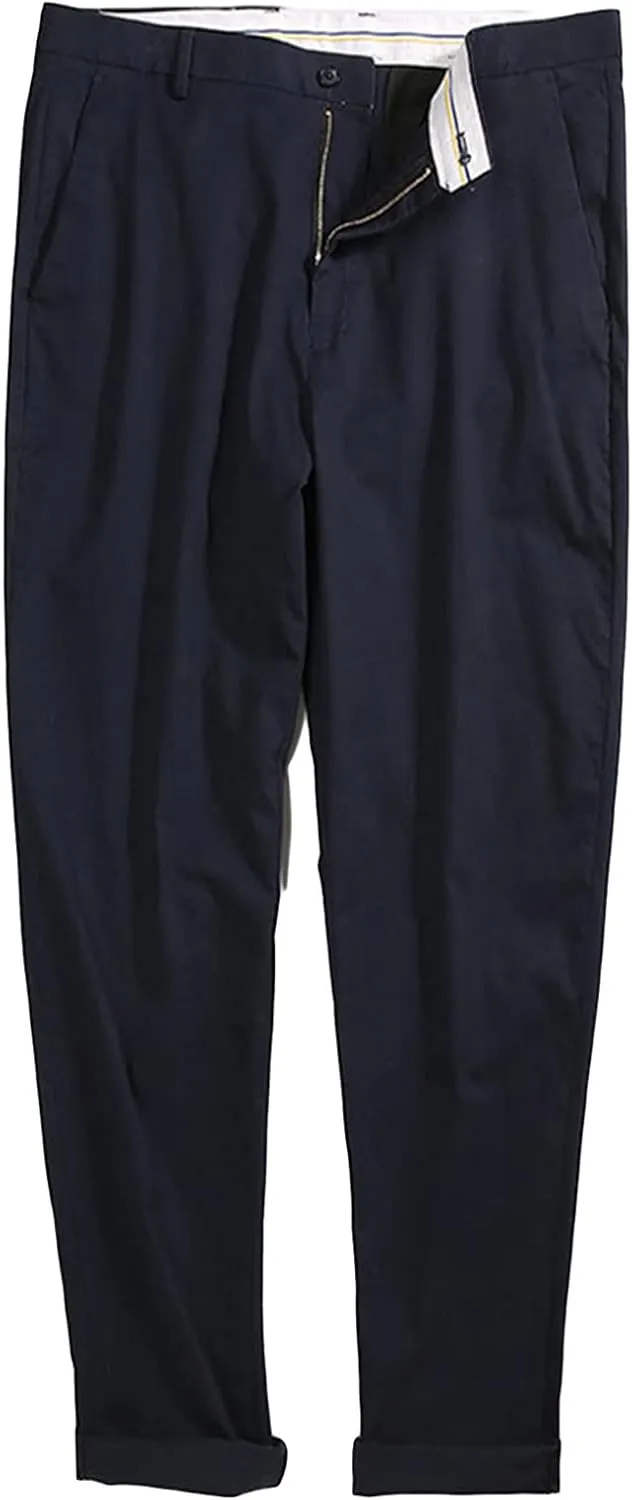 Men'S Straight Stretch Chino Pants Dress Pants Slim Fit Skinny Suit Pants Casual Lightweight Pants (42,Dark Blue), Dark Blue, 42