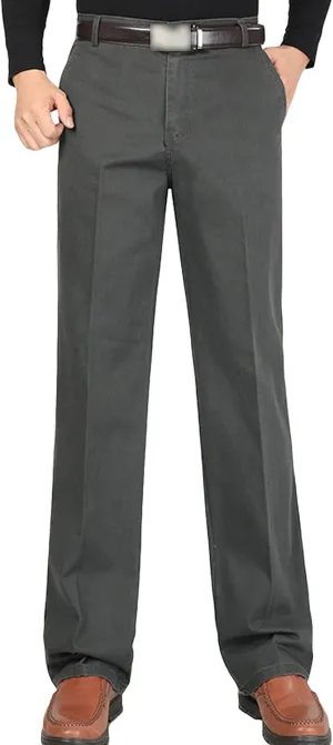 Men's Stretch Dress Pants Casual Slim Fit Skinny Suit Pants Chino Pant Business Fit Flex Flat Front Pant (31,Dark Grey)