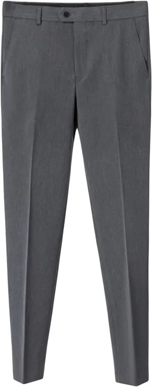 Men's Stretch Dress Pants Slim Fit Skinny Suit Pants Casual Fashion Retro Tapered Business Dress Chino Pants (33,Grey)